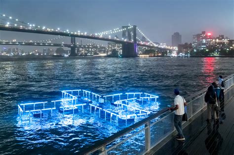 +POOL's public art installation in the East River illuminates water ...