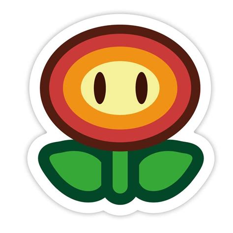 paper mario sticker star fire fiower sticker stickers: redbubble #sticker | Paper mario sticker ...