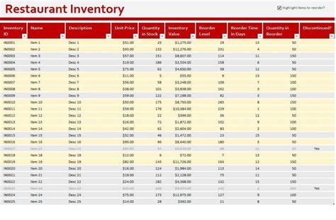 home inventory spreadsheet template for excel — excelxo.com