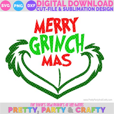 Merry Grinchmas Svg, Christmas Svg, Cut File, Cricut, Png, Vector ...