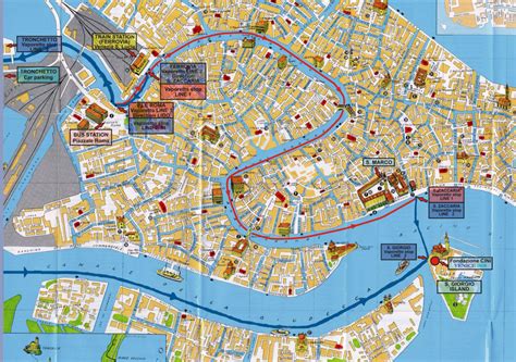 Venice Printable Tourist Map | Sygic Travel Within Street Map Of Venice Italy Printable ...