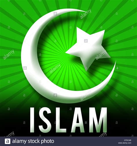 Islam Symbol Green Burst Stock Photo - Alamy