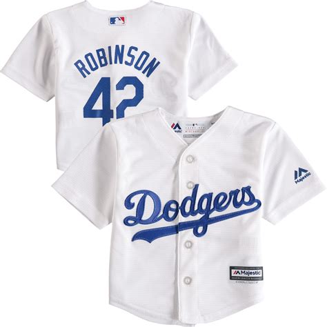 Majestic Jackie Robinson Brooklyn Dodgers Infant White Alternate Official Cool Base Player Jersey