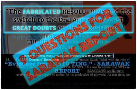 NINE QUESTIONS FOR SARAWAK REPORT: BREAKING / CAUGHT SPEECHLESS, CLARE REWCASTLE BROWN PUTS ...