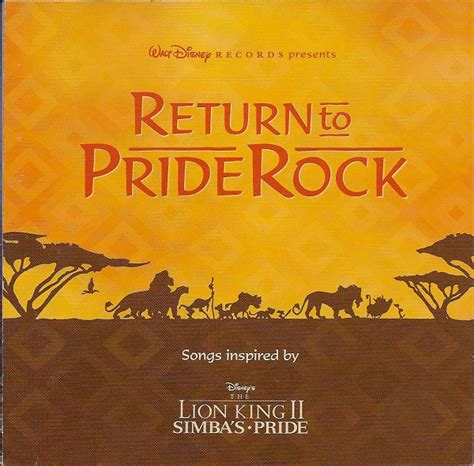 Return to pride rock: songs inspired by disney's the lion king ii - simba's pride by Various ...