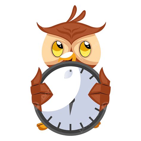 Big Ben Clock Clipart PNG Images, Owl With Big Clock Illustration Vector On White Background ...