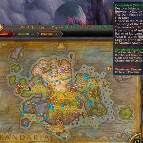 HandyNotes - Exploration Achievements - Pandaria - Screenshots - World of Warcraft Addons ...