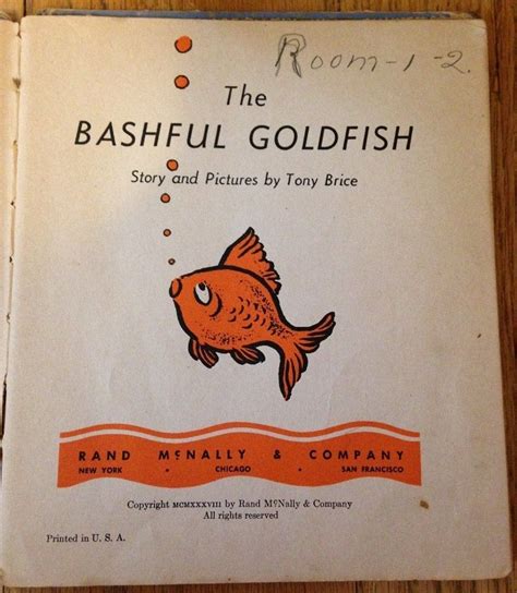 Goldfish - book - The Bashful Goldfish - by Tony Brice | Reserved print, Goldfish, Prints