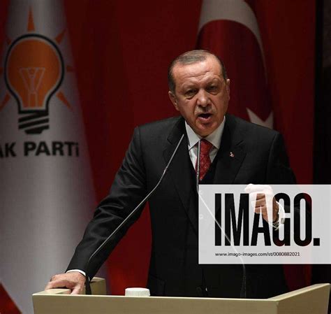 November 17, 2017 - Ankara, Turkey - Turkish President Recep Tayyip Erdogan delivers a speech