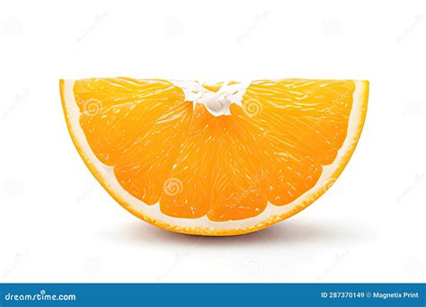 Orange Slice Isolated on White Background Stock Illustration ...