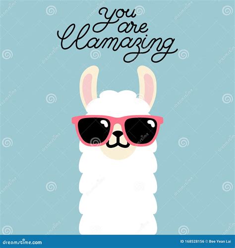 Cute Cartoon Llama Alpaca Vector Graphic Design. Llama Character Illustration for Nursery Design ...