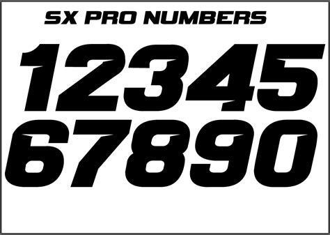 Bike Number Fonts - MX Simulator