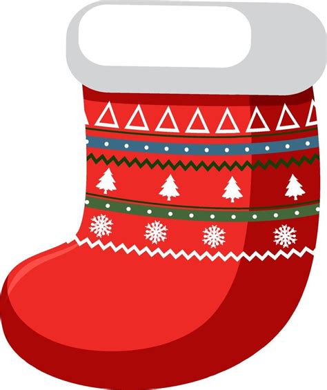 Christmas stocking in cartoon style 4633202 Vector Art at Vecteezy