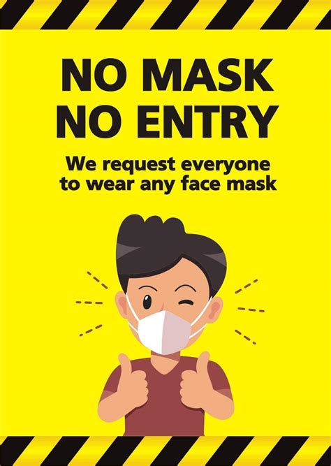 Buy Eppo Brand - No No Entry Sticker - Request to Wear Any Face Safety ...