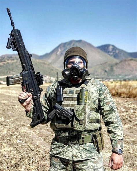 Mexican Army infantrymen carrying and FX-05 Assault Rifle and SIG ...