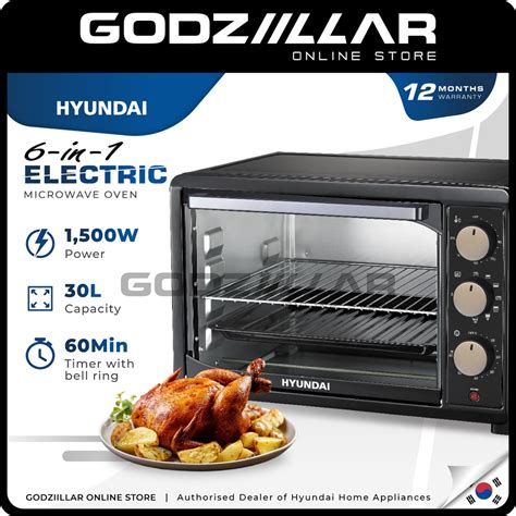 (Korea) Hyundai 6IN1 Electric Microwave Oven Baking Toaster | 10 & 30L ...