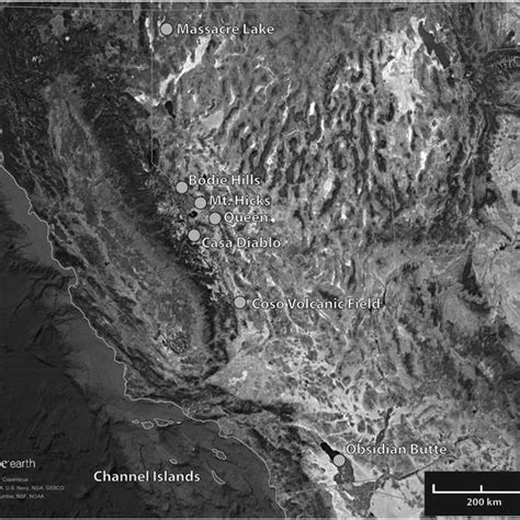 Map of obsidian sources identified for Channel Islands artifacts. | Download Scientific Diagram