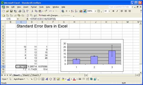 Standard Error Bars in Excel