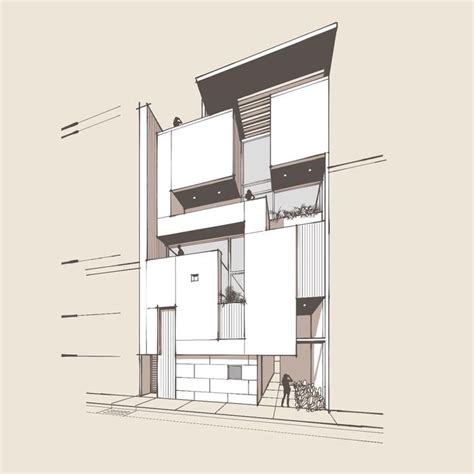 Multistory Infill Building Architectural Sketch