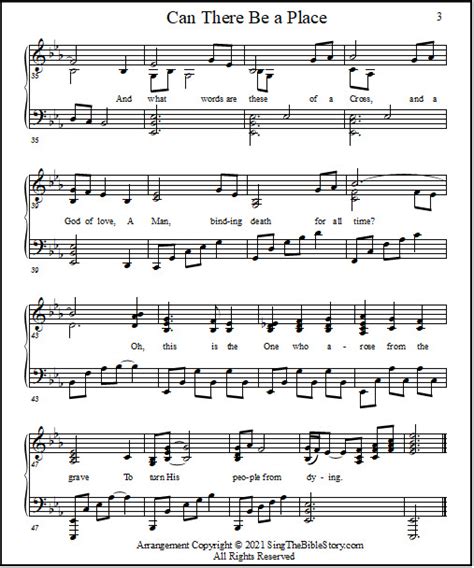 Hymn Sheet Music with Chords "Can There Be a Place?"