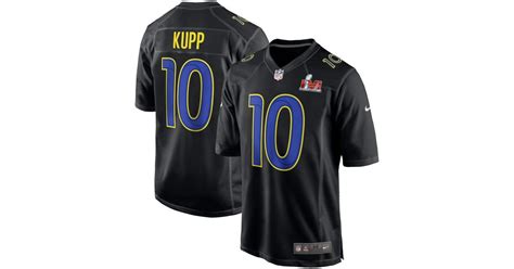 Nike Satin Cooper Kupp Black Los Angeles Rams Super Bowl Lvi Bound Game ...