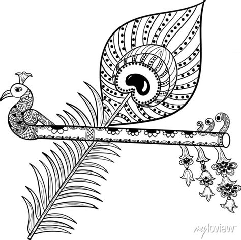 Artistic line drawing of indian traditional music instrument posters ...