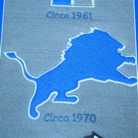 GORGEOUS Detroit Lions Logo History Felt Banner - 14"x37" Framed ...