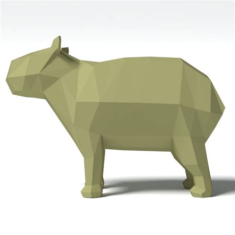 Capybara Papercraft Template in SVG DXF PDF Formats Make - Etsy