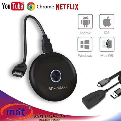 cod Wireless Display Dongle 2.4G WiFi Display Adapter 1080P HDMI ...