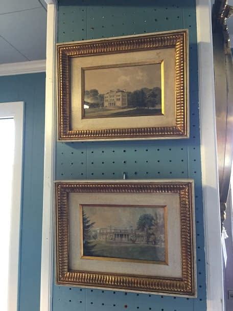 Pair of Framed Architectural Prints