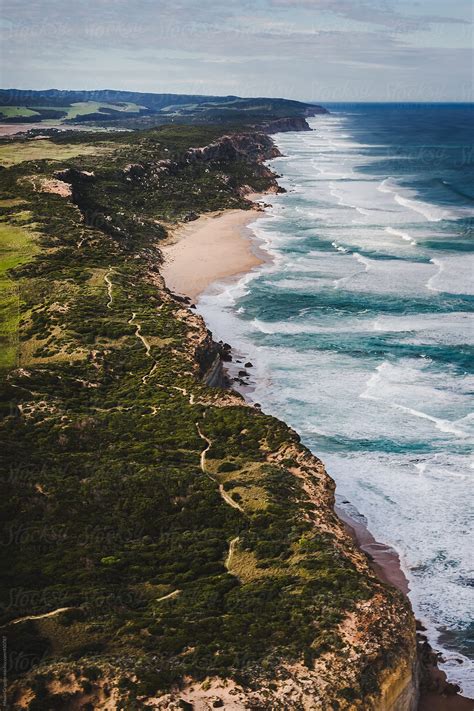 "Aerial View Of The Twelve Apostles & Great Ocean Road, Australia" by ...