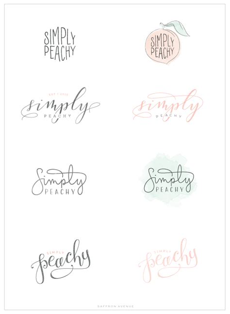 Simply Peachy - Logo and Blog Design - Saffron Avenue