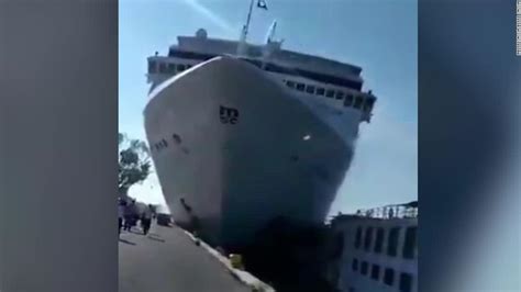 Out-of-control cruise ship slams into tourist boat - CNN Video