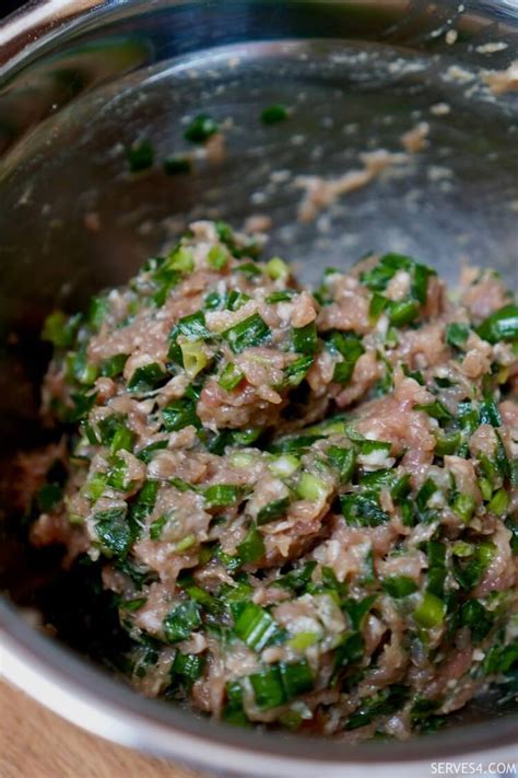 Pork Dumpling Filling with Garlic Chives