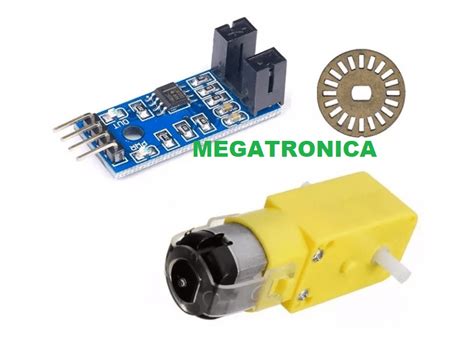 Motor reductor Dc Amarillo con Encoder y sensor - MEGATRONICA