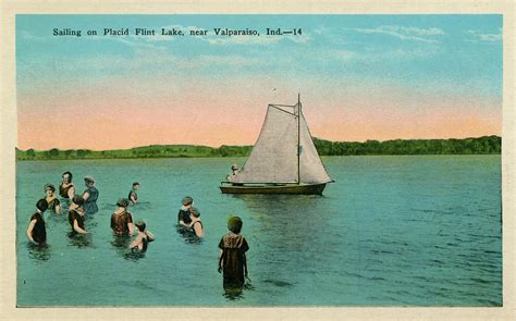 Sailing on Placid Flint Lake, circa 1915 - Valparaiso, Ind… | Flickr