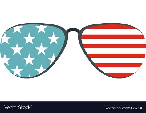 American glasses icon isolated Royalty Free Vector Image