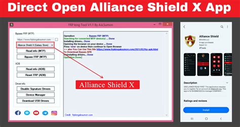 FRP King Tool V1.1 By A.k.Sumon - Direct Open Alliance Shield X App New Update 2022