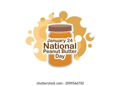 January 24 National Peanut Butter Day Stock Vector (Royalty Free ...