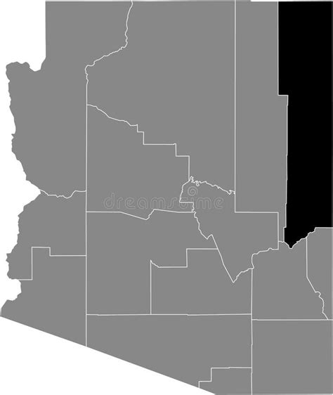 Map of Apache County in Arizona Stock Vector - Illustration of america ...