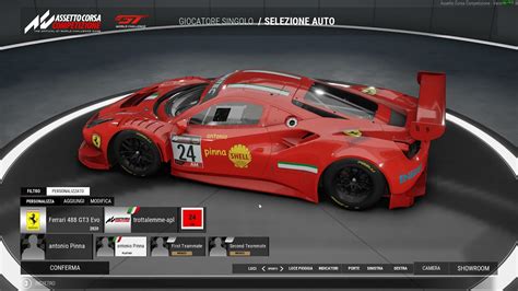 Assetto Corsa Competizione skin ferrari 488 gt3 evo - YouTube