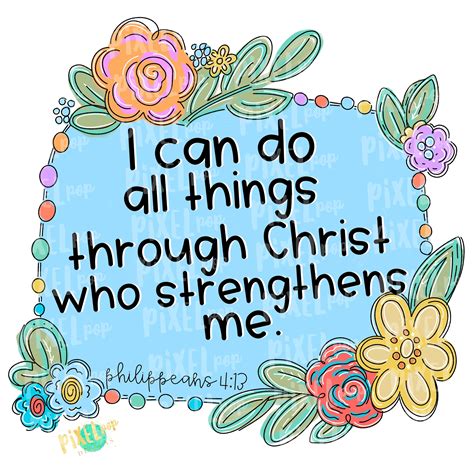 I Can Do All Things Through Christ Who Strengthens Me PNG - Etsy