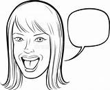 Laughing Woman Coloring Page Stock Illustrations – 15  sketch template