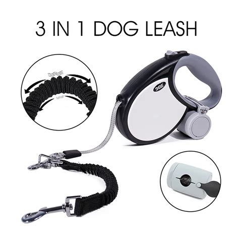 Retractable Dog leash 5M Automatic Dog Leash With Reflective Strip 3 in 1 Pet Endurable ...