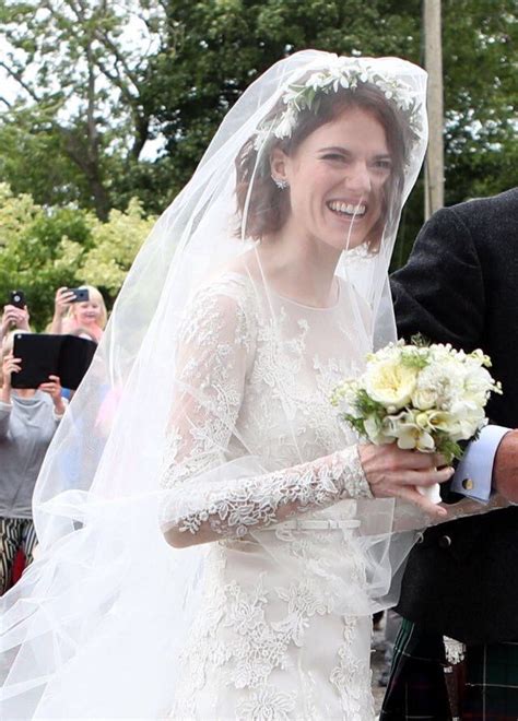 Rose Leslie on her wedding day to marry her man Kit Harington she's beautiful love her wedding ...