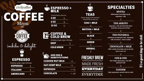 Coffee Menu template - Restaurent Menu