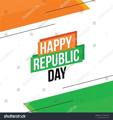 Happy Republic Day India Logo Design Stock Vector (Royalty Free ...