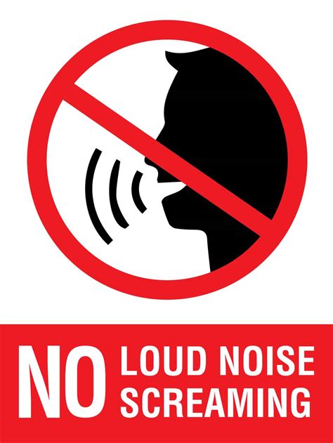 No Loud Noise No Screaming Sign – New Signs