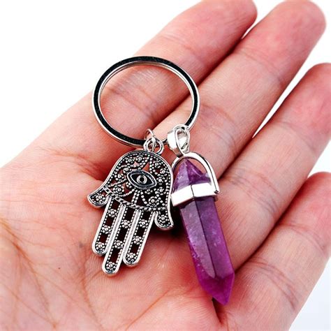 Crystal Keychain Crystal Key Chain with Charm Spiritual | Etsy