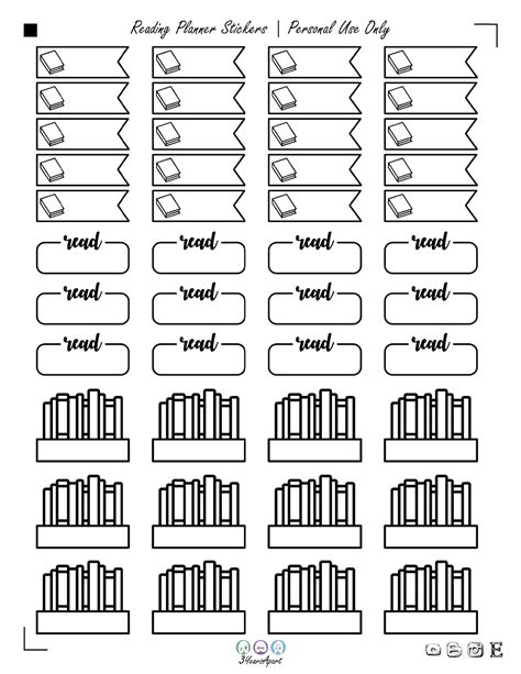 Book Reading Stickers | Free Printable Planner and Bullet Journal ...